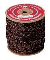1/2? CALIFORNIA TRUCK ROPE ? BLACK WITH ORANGE TRACER