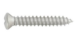 PHILLIPS OVAL HEAD TAP SCREW #8 X 1 #6HD CHROME