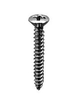 PHILLIPS OVAL HEAD TAP SCREW 6 X 5/8 CHROME