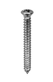 PHIL OVAL #6 HD TAP SCREW 8 X 1-1/2 CHROME AB