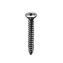 PHILLIPS OVAL #6 HEAD TAP SCREW 8 X 3/8 CHROME