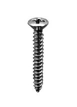 8 X 7/8 PHILLIPS OVAL HEAD TAP SCREW CHROME