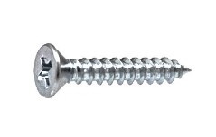 AUVECO 6 X 3/4 #4 HD PHILLIPS FLAT HD TAP SCREW CHROME