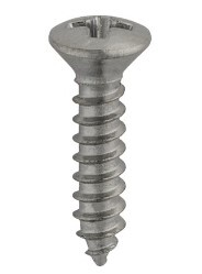 4 X 1/2 PHILLIPS OVAL HEAD TAP SCREW CHROME