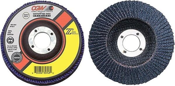 4-1/2 X 7/8 T29 Z3 XL 40G Z3 USA MADE PREMIUM ZIRCONIA FLAP DISCS