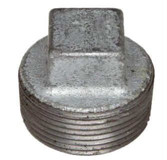 1 GALV SQ HD CORED PLUG