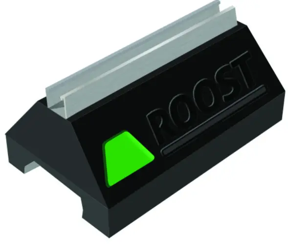 STRUT ROOF BLOCK, BASE W/ 13/16 PRE-GALV STRUT CHANNEL.