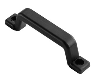 11" OVERALL LENGTH RUBBER COATED GRAB HANDLE, TEXTURED WITH CAPS
