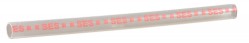 HI-FLOW HEAT SHRINK TUBING, 4:1, 0.300" CLEAR / RED DASHES, PK / 8 X 6"