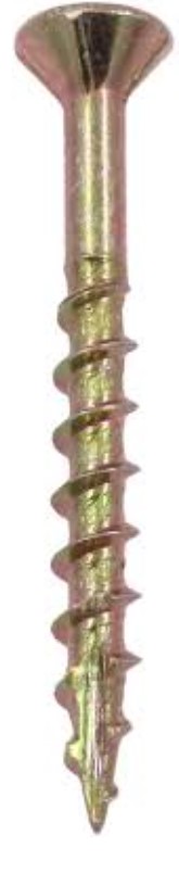 #6 X 7/8" PHIL FLAT HEAD PARTICLE BOARD SCREW, TYPE 17 W/4 NIBS, YZINC PLATED - 21,000/CT