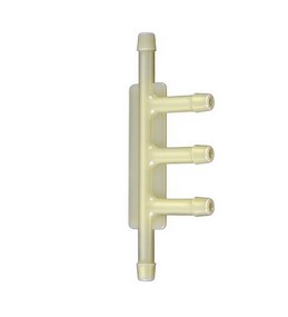 NYLON 5 WAY TEE CONNECTOR 3/16 ALL ENDS
