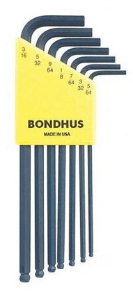 SET 7 BALL END L-WRENCHES 5/64-3/16"