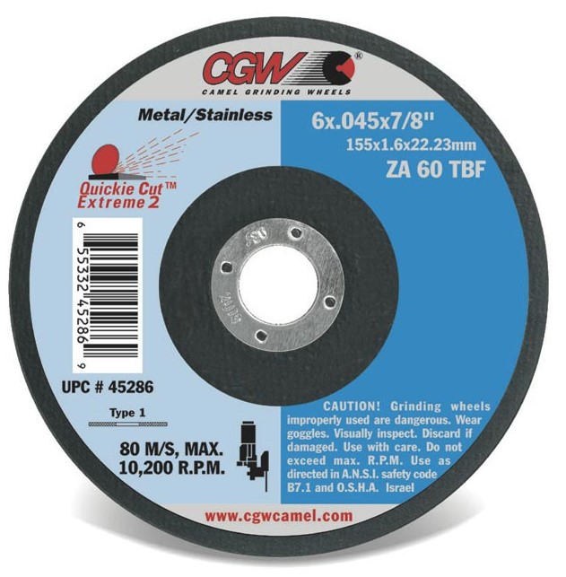 4-1/2 X 0.040 X 7/8 T1 ZA60-T-BF QUICKIE CUT EXTREME 2