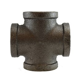 1" BLACK MALLEABLE IRON CROSS