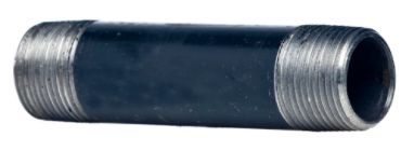 1/4" X 5" LONG PIPE NIPPLE BLACK MALLEABLE IRON PIPE FITTING