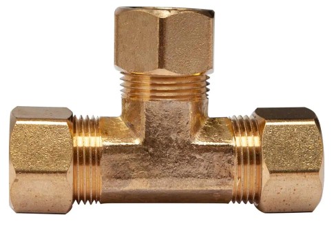 3/8" BRASS COMPRESSION TEE
