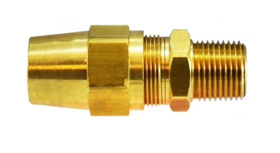 3/8" TUBE X 1/8" MALE NPT BRASS DOT AIR BRAKE FITTING