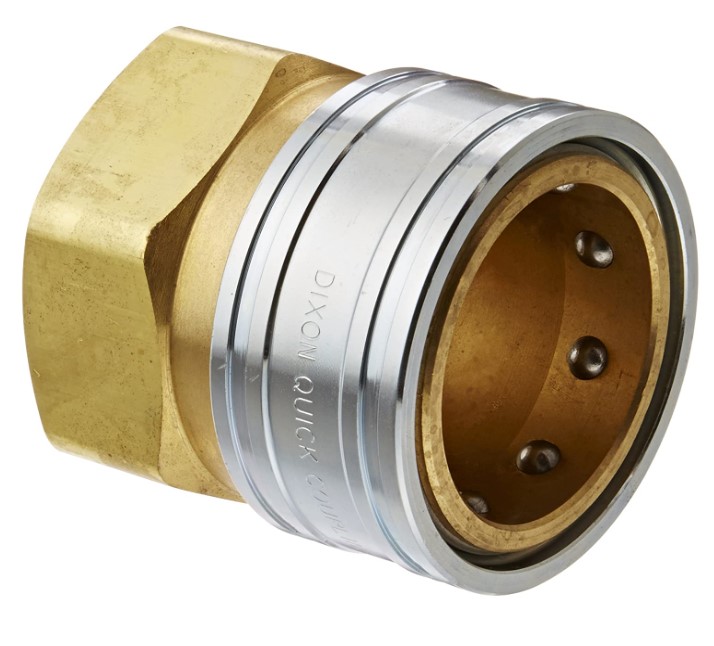 STRAIGHT-THRU COUPLER 1/4" X 1/2" FEMALE NPT, BRASS