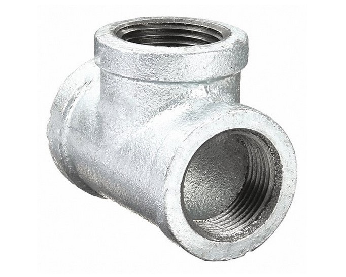 2" PIPE TEE GALV. MALLEABLE IRON PIPE FITTING