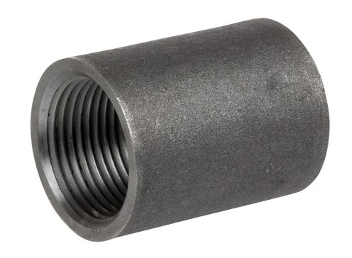 1/4" MERCHANT BLACK PIPE COUPLER - SMOOTH, WELDABLE