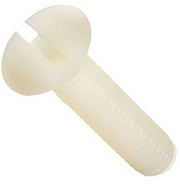 #6 - 32 X 1/2" SLOTTED OVAL HEAD NYLON MACHINE SCREW