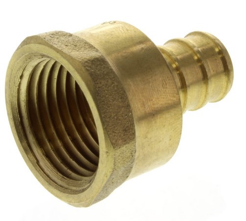 3/4" PEX X 3/4" FEMALE PIPE THREAD BRASS PEX ADAPTER - CRIMP STYLE