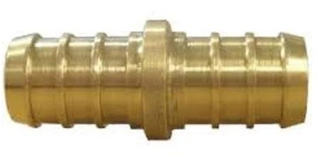 1/2" PEX COUPLER BRASS BARB - CRIMP STYLE (LEAD FREE)