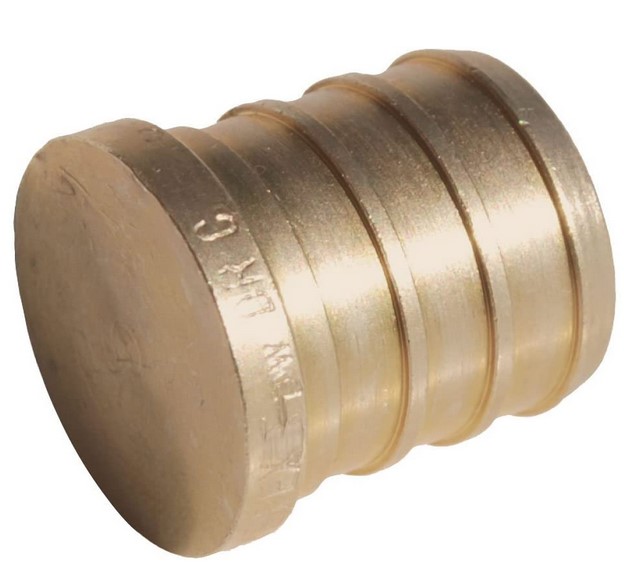 1" BRASS PEX PLUG - CRIMP STYLE