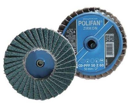 3" POLIFAN MINI FLAP DISC - FLAT - ZIRCONIA - 80 GRIT