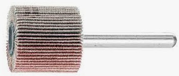 2" X 1" MOUNTED FLAP WHEEL - 1/4" SHANK - ALUMINUM OXIDE - 80 GRIT