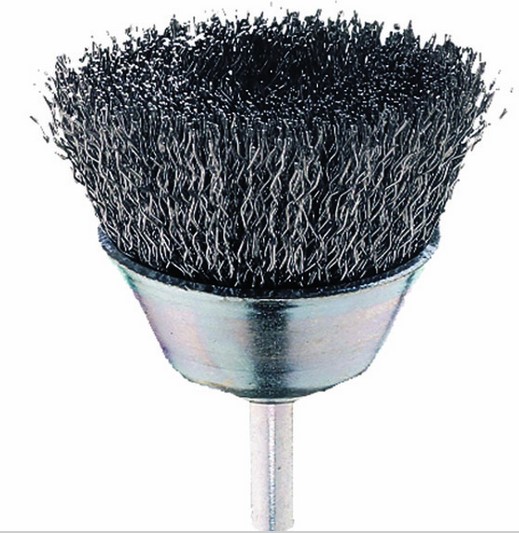 1-3/4" CRIMPED SHANK MTD CUP - .012 CS WIRE, 1/4" SHANK