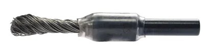 1/4" DIA. SINGLETWIST KNOT END BRUSH - .020 CS WIRE, 1/4" SHANK