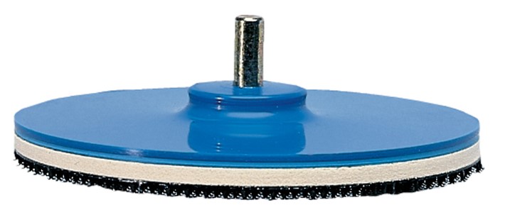 4" MOUNTED HOOK &amp; LOOP DISC HOLDER, 1/4" SHANK