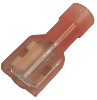 22-16 AWG NYLON FULLY INSULATED TIN-PLATED BRASS .250" FEMALE TERMINAL 10/PK