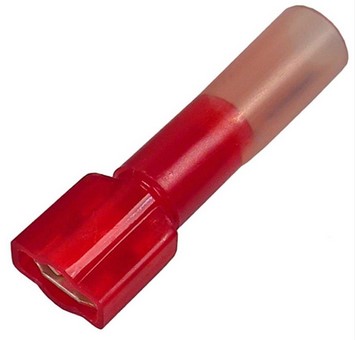 22-16 AWG CRIMP &amp; HEAT SHRINK .250" INSL FEMALE W/ADHESIVE LINED SLEEVE 5/PK