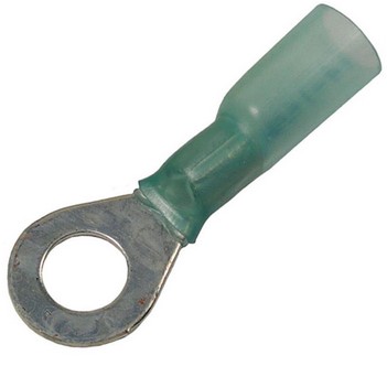 16-14 AWG CRIMP &amp; HEAT SHRINK BRAZED 3/8" RING W/ADHESIVE LINED SLEEVE 25 PCS