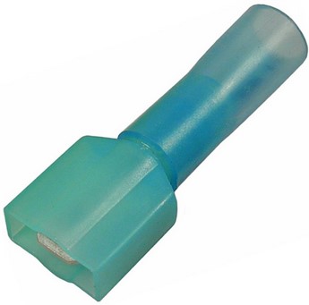 16-14 AWG CRIMP &amp; HEAT SHRINK .250" INSL MALE W/ADHESIVE LINED SLEEVE 5/PK