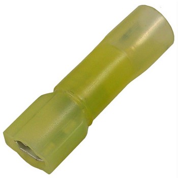 12-10 AWG CRIMP &amp; HEAT SHRINK .250" INSL FEMALE W/ADHESIVE LINED SLEEVE 25 PCS