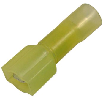 12-10 AWG CRIMP &amp; HEAT SHRINK .250" INSL MALE W/ADHESIVE LINED SLEEVE 5/PK