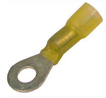 12-10 AWG SOLDER HEAT SHRINK 3/8" RING FLUXED SOLDER W/POLYELOFIN SLEEVE 5/PK