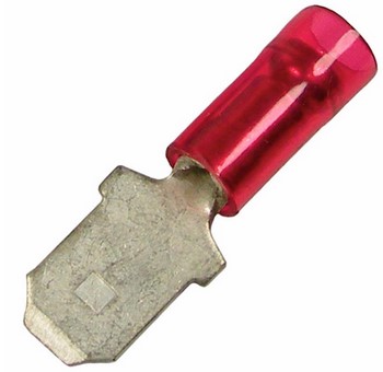 22-16 AWG NYLON INSL WITH METAL SLEEVE .250" MALE TIN-PLATED COPPER 25 PCS