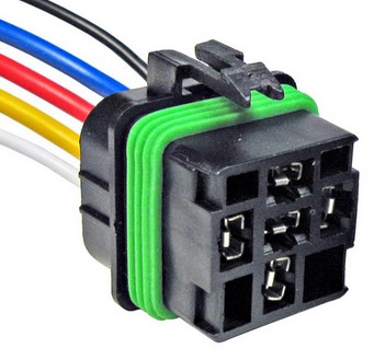 WATERPROOF PIGTAIL FOR #5592 WATERPROOF 5 PIN RELAY 3-12GA &amp; 2-18GA LEADS  1/PK