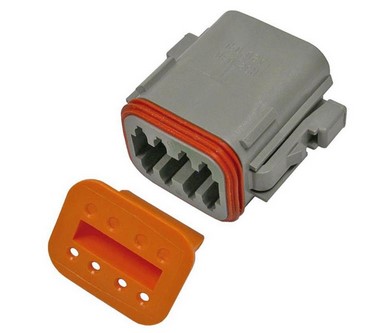 DEUTSCH DT SERIES 8-WAY MALE HOUSING &amp; WEDGELOCK 1 SET/PK