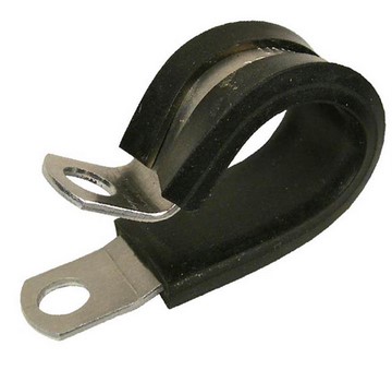 1/2" ID RUBBER INSULATED ALUMINUM CLAMP 1/4" MOUNT HOLE 15 PCS