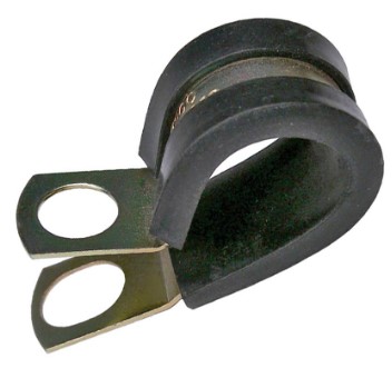4" ID RUBBER INSULATED STEEL CLAMP 3/8" MOUNT HOLE 1/PK