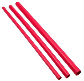 3/8" ID POLYOLEFIN SINGLE WALL RED SHRINK TUBING 4 6" PCS/PK