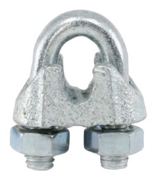 5/16" MALLEABLE WIRE ROPE CLIP - ZINC PLATED