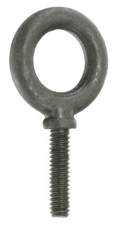 3/8 X 1-1/4 MACHINERY EYE BOLT, FORGED CARBON STEEL, WITH SHOULDER, PL