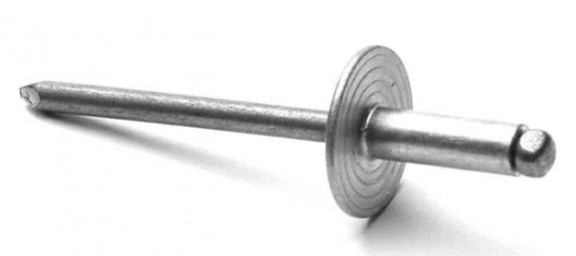 3/16" (.187) (#11 DRILL) 0.626- 0.750 GRIP ALUM / ALUM BLIND RIVET, LARGE FLANGE