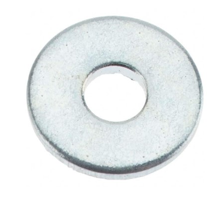 5/32" X 7/16" X 1/16" STEEL RIVET BACK-UP WASHER, ZINC PLATED